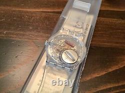 Swatch Jelly Fish 1998 NOS Skeleton With Case 34mm