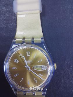 Swatch Originals Brand New Gold Breeze GK710 NOS 1994 needs battery