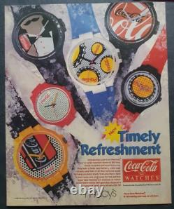 Swatch Vintage Coca-Cola Tuxedo Watch Unworn withBox (1986) RARE NOS