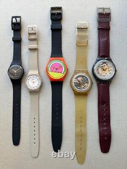 Swatch Watches Assorted NOS 4 pcs Not Working 5 pcs total