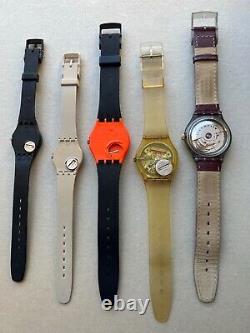 Swatch Watches Assorted NOS 4 pcs Not Working 5 pcs total