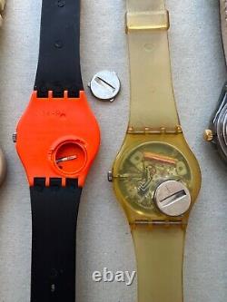 Swatch Watches Assorted NOS 4 pcs Not Working 5 pcs total