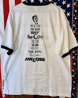 THE CURE XL NOS Band Photo Ringer Tee Tour Shirt Robert Smith Emo VHTF RARE OOP