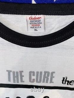 THE CURE XL NOS Band Photo Ringer Tee Tour Shirt Robert Smith Emo VHTF RARE OOP