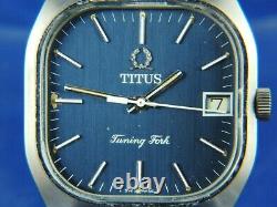Titus Tuning Fork Electronic F300Hz Watch Vintage Circa 1970s New Old Stock NOS