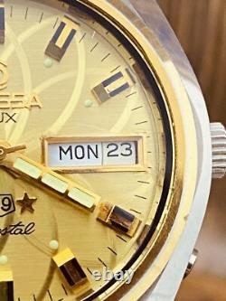 Tressa Lux Crystal Automatic Watch Swiss 1970s Vintage NOS Cal AS 5206 #5685