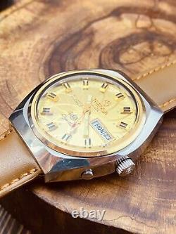 Tressa Lux Crystal Automatic Watch Swiss 1970s Vintage NOS Cal AS 5206 #5685