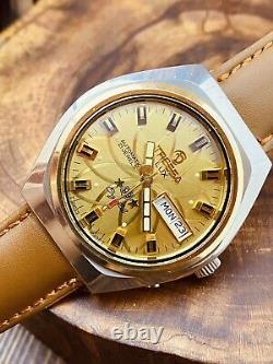 Tressa Lux Crystal Automatic Watch Swiss 1970s Vintage NOS Cal AS 5206 #5685