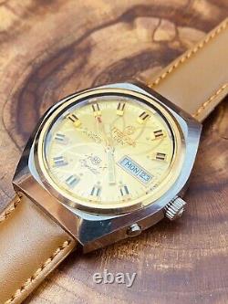 Tressa Lux Crystal Automatic Watch Swiss 1970s Vintage NOS Cal AS 5206 #5685