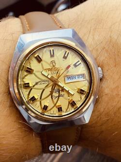Tressa Lux Crystal Automatic Watch Swiss 1970s Vintage NOS Cal AS 5206 #5685