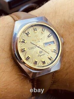 Tressa Lux Crystal Automatic Watch Swiss 1970s Vintage NOS Cal AS 5206 #5685