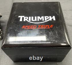Triumph Speed Triple 3 2010 15th Anniversary Watch New Old Stock Red Carbon LOOK