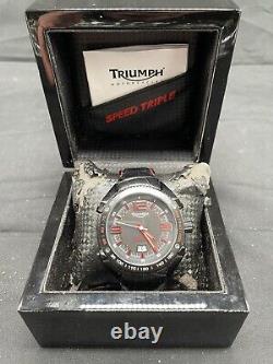 Triumph Speed Triple 3 2010 15th Anniversary Watch New Old Stock Red Carbon LOOK