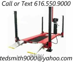 Triumph XLT 9,000 lbs. 4-Post Auto Car Lift withRamps Jack Tray Drip Trays Casters