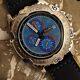 Tz4 Bold Nos Mens Italian Design Chronograph Blue Dial 5 Atm Dive Watch Runs A+