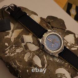 Tz4 Bold Nos Mens Italian Design Chronograph Blue Dial 5 Atm Dive Watch Runs A+