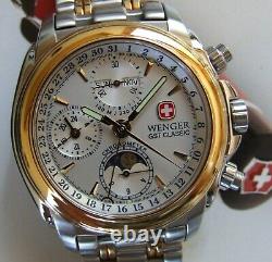 ULTRA RaRe NOS WENGER GST CLASSIC SWISS ARMY AUTOMATIC CHRONOMETER SOLID18K GOLD