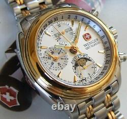 ULTRA RaRe NOS WENGER GST CLASSIC SWISS ARMY AUTOMATIC CHRONOMETER SOLID18K GOLD