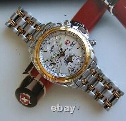 ULTRA RaRe NOS WENGER GST CLASSIC SWISS ARMY AUTOMATIC CHRONOMETER SOLID18K GOLD