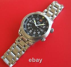 ULTRA Rare NOS Men SWISS ARMY AIRBOSS 1st GEN AIR FORCE MACH 2SapphireBracelet