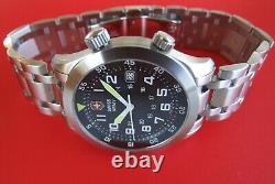 ULTRA Rare NOS Men SWISS ARMY AIRBOSS 1st GEN AIR FORCE MACH 2SapphireBracelet