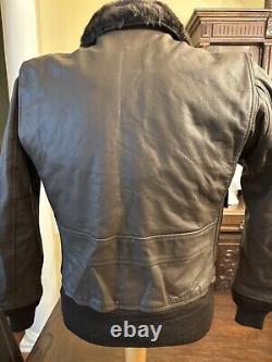 US NAVY G-1 PILOTS BROWN LEATHER FLIGHT JACKET BRAND NEW OLD STOCK Size 38 -1982