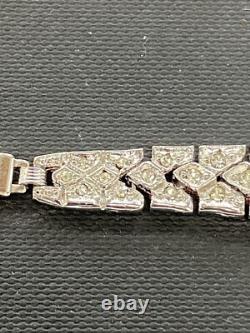 VINTAGE 1940's MAWI WIND-UP RHINESTONE WATCH With CASE AND PAPERWORK NOS RUNS