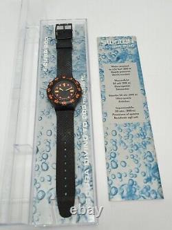 VINTAGE 1990s Swatch Scuba SDB100 Barrier Reef 38mm Rare Hands Swiss Watch NOS