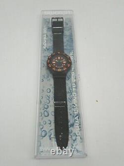 VINTAGE 1990s Swatch Scuba SDB100 Barrier Reef 38mm Rare Hands Swiss Watch NOS