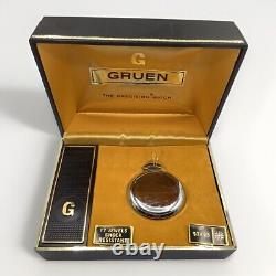 VINTAGE GRUEN PRECISION POCKET WATCH 6497r ORIGINAL W BOX NEWithOLD STOCK 1960's