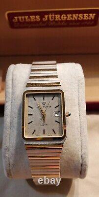 VINTAGE Jules Jurgensen Ref 6379 Men's Dress Watch Date Window, Swiss made. NOS