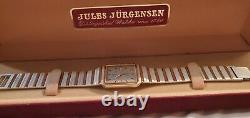 VINTAGE Jules Jurgensen Ref 6379 Men's Dress Watch Date Window, Swiss made. NOS