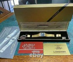 VINTAGE LONGINES MIRAGE LADIES WATCH New Old Stock Box & More. Retailed $495