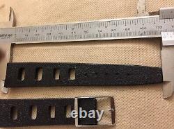 VINTAGE Lot Of 20 New Old Stock Dive Rubber Black Band 20mm St. Steel Buckle