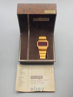 VINTAGE NOS EARLY 70's FAIRCHILD LED WATCH WITH COOL BOX & PAPER PARTS REPAIR