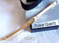 VINTAGE Pulsar Rare QUARTZ New Old Stock LADIES WRISTWATCH V220-5150 Boxed