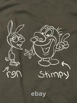 VINTAGE REN AND STIMPY SHIRT MADE IN USA? NEW OLD STOCK MEN'S LARGE 90s