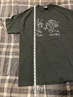 VINTAGE REN AND STIMPY SHIRT MADE IN USA? NEW OLD STOCK MEN'S LARGE 90s