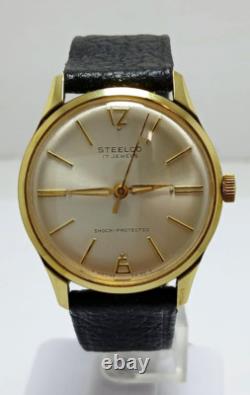 VINTAGE STEELCO MANUAL Cal. ST 1606 32mm GOLD PLATE 50s NOS