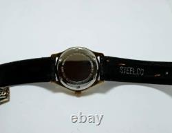 VINTAGE STEELCO MANUAL Cal. ST 1606 32mm GOLD PLATE 50s NOS