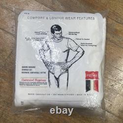 VTG 60s Hanes 3-Pack T-Shirts Men's L Blank White Undershirt NOS SEE PHOTOS