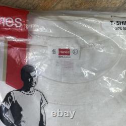 VTG 60s Hanes 3-Pack T-Shirts Men's L Blank White Undershirt NOS SEE PHOTOS