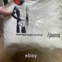 VTG 60s Hanes 3-Pack T-Shirts Men's L Blank White Undershirt NOS SEE PHOTOS