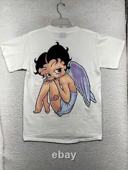 VTG Betty Boop Shirt Mens Medium White Angel Purple Wings Double Sided NOS 1994