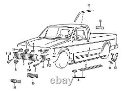 VW CADDY MK1 Pickup NOS rear wheel arch stone guard spat trim LEFT + RIGHT