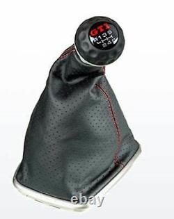VW Golf MK4 GTI 25th Anniversary Gear Knob Leather Black Red Silver Gaitor NOS