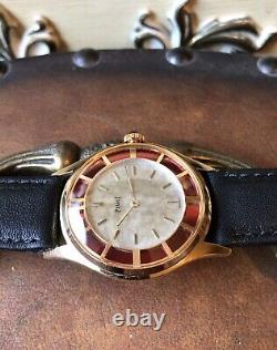 Very Rare Vintage Piaget Manual Wind In NOS GF Skeleton Back Swiss Made Watch