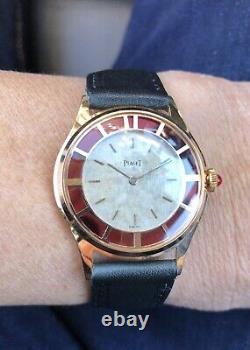 Very Rare Vintage Piaget Manual Wind In NOS GF Skeleton Back Swiss Made Watch