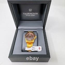 Victorinox Maverick Small 241614 Women's Gold PVD Brown Dial New Old Stock NOS