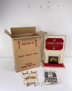 Vintage 1950's Longines Animated Fireplace Display New Old Stock